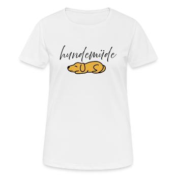 Fatigué des chiens - T-shirt respirant Femme - blanc - Devant - AI Model Female 172 dark (172cm)