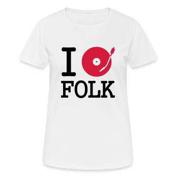 i dj / play / listen to folk - T-shirt respirant Femme - blanc - Devant - AI Model Female 172 dark (172cm)