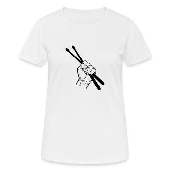 le batteur - T-shirt respirant Femme - blanc - Devant - AI Model Female 172 dark (172cm)