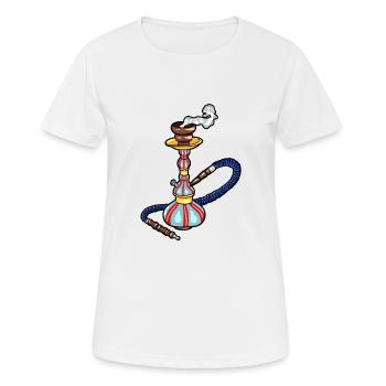 hookah - Women's Breathable T-Shirt - white - Front - AI Model Female 172 dark (172cm)