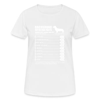 Teckel Valeur nutritive - T-shirt respirant Femme - blanc - Devant - AI Model Female 172 dark (172cm)