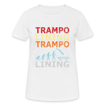 Retro Vintage Style Evolution Trampolin Turnen - Frauen T-Shirt atmungsaktiv - Weiß - Vorne - AI Model Female 172 dark (172cm)