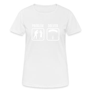 Paragliding - Frauen T-Shirt atmungsaktiv - Weiß - Vorne - AI Model Female 172 dark (172cm)