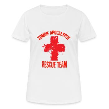 Zombie apocalypse rescue team - Frauen T-Shirt atmungsaktiv - Weiß - Vorne - AI Model Female 172 dark (172cm)