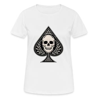 Skull spiked - Women's Breathable T-Shirt - white - Front - AI Model Female 172 dark (172cm)