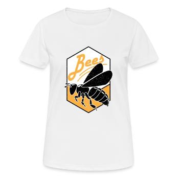 abeille - T-shirt respirant Femme - blanc - Devant - AI Model Female 172 dark (172cm)
