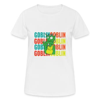 Gobelin rétro - T-shirt respirant Femme - blanc - Devant - AI Model Female 172 dark (172cm)