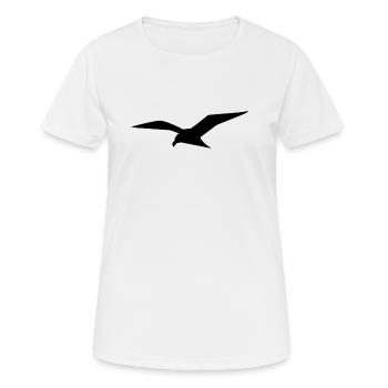 Mouette oiseau mer mer mer mer Baltique littoral Sylt - T-shirt respirant Femme - blanc - Devant - AI Model Female 172 dark (172cm)