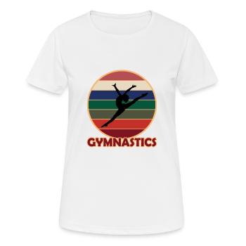 Gymnastik Turnen Sportart Kunstturnen Athletik - Frauen T-Shirt atmungsaktiv - Weiß - Vorne - AI Model Female 172 dark (172cm)