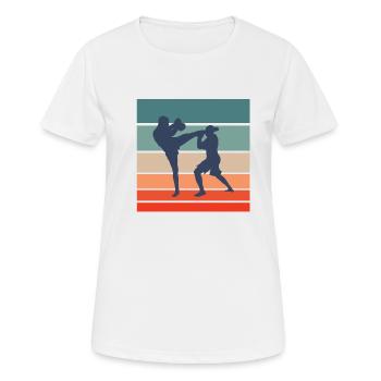 kickboxer kickboxen - Frauen T-Shirt atmungsaktiv - Weiß - Vorne - AI Model Female 172 dark (172cm)