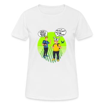 Wikinger Party oder W-LAN Verstärker Wifi Design - Frauen T-Shirt atmungsaktiv - Weiß - Vorne - AI Model Female 172 dark (172cm)