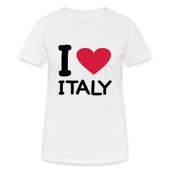I love Italy - T-shirt respirant Femme - blanc - Devant - AI Model Female 172 dark (172cm)
