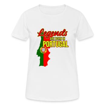 Portugal - Frauen T-Shirt atmungsaktiv - Weiß - Vorne - AI Model Female 172 dark (172cm)