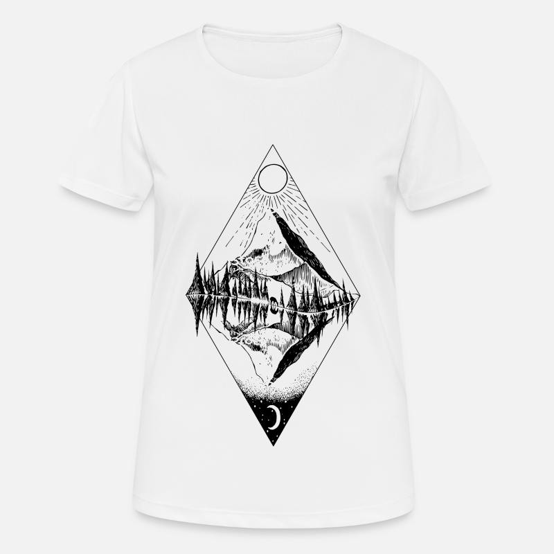 sun and moon - Women's Breathable T-Shirt - white