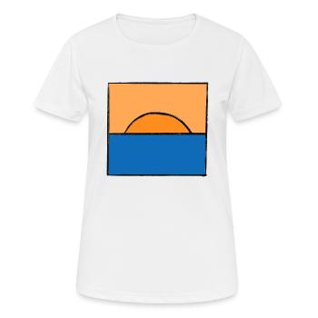 Sonnenuntergang - Frauen T-Shirt atmungsaktiv - Weiß - Vorne - AI Model Female 172 dark (172cm)