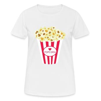 Popcorn - Women's Breathable T-Shirt - white - Front - AI Model Female 172 dark (172cm)