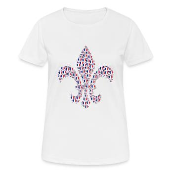 fleur de lys - T-shirt respirant Femme - blanc - Devant - AI Model Female 172 dark (172cm)