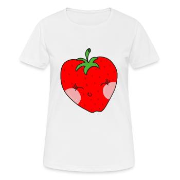STRAWBERRY - Women's Breathable T-Shirt - white - Front - AI Model Female 172 dark (172cm)