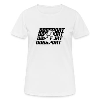 Dogsport Paw Black - Women's Breathable T-Shirt - white - Front - AI Model Female 172 dark (172cm)