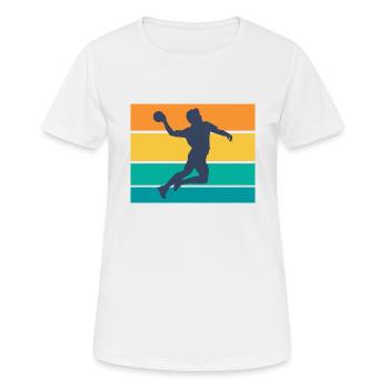 handballer handball - Frauen T-Shirt atmungsaktiv - Weiß - Vorne - AI Model Female 172 dark (172cm)