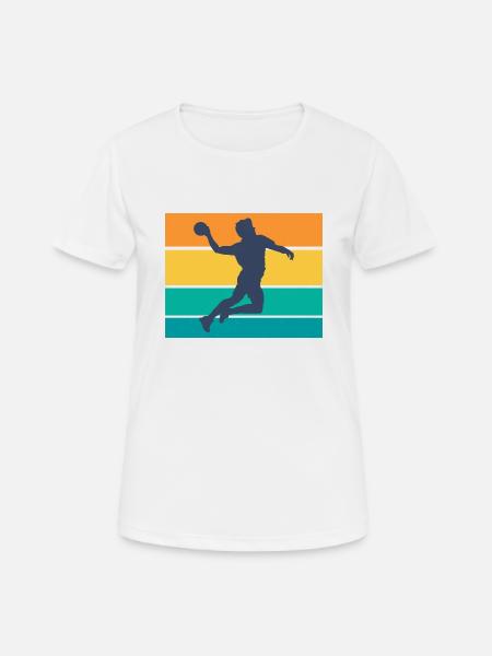 handballer handball - Frauen T-Shirt atmungsaktiv - Weiß
