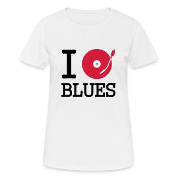 i dj / play / listen to blues - T-shirt respirant Femme - blanc - Devant - AI Model Female 172 dark (172cm)