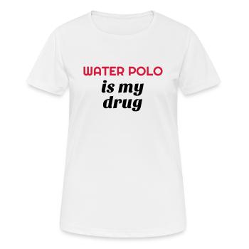 Water Polo / Water-Polo / Sport / Poloïste - T-shirt respirant Femme - blanc - Devant - AI Model Female 172 dark (172cm)