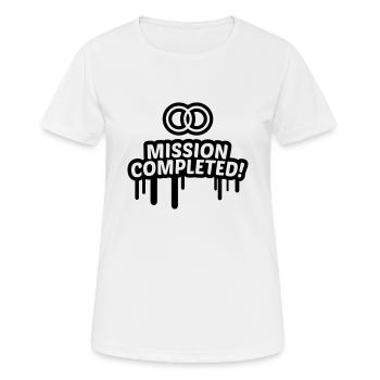 Mission mariage atteint 1,3 c. - T-shirt respirant Femme - blanc - Devant - AI Model Female 172 dark (172cm)