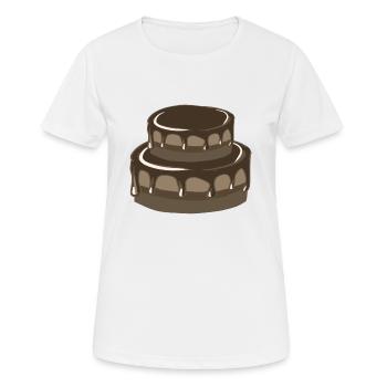 torte schokolade - Frauen T-Shirt atmungsaktiv - Weiß - Vorne - AI Model Female 172 dark (172cm)