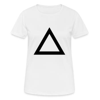 Dreieck - Frauen T-Shirt atmungsaktiv - Weiß - Vorne - AI Model Female 172 dark (172cm)
