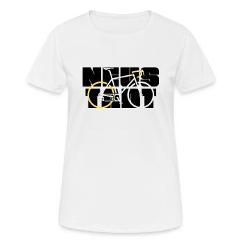 Neustadt Schriftzug mit Rennrad - Frauen T-Shirt atmungsaktiv - Weiß - Vorne - AI Model Female 172 dark (172cm)