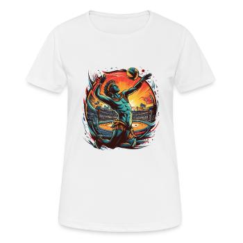 Volleyball - Women's Breathable T-Shirt - white - Front - AI Model Female 172 dark (172cm)