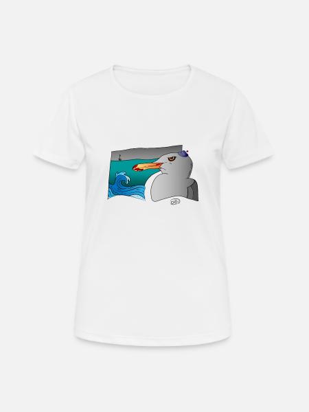 Mr. Möwe - Frauen T-Shirt atmungsaktiv - Weiß