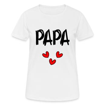 DAD. FATHER'S DAY. HAPPY DADDY'S DAY. HAPPY BIRTHDAY - Women's Breathable T-Shirt - white - Front - AI Model Female 172 dark (172cm)