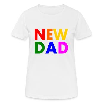 New dad - T-shirt respirant Femme - blanc - Devant - AI Model Female 172 dark (172cm)
