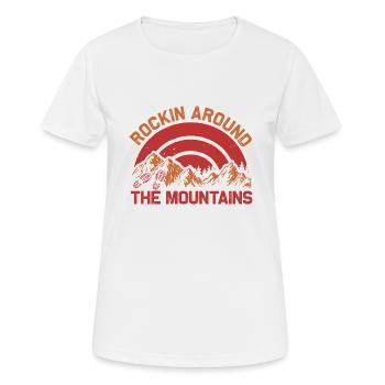 Rockin around the Mountains - Women's Breathable T-Shirt - white - Front - AI Model Female 172 dark (172cm)