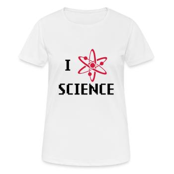 i heart science - Frauen T-Shirt atmungsaktiv - Weiß - Vorne - AI Model Female 172 dark (172cm)