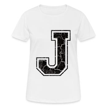 Un caractère un joule in Grunge-Look - T-shirt respirant Femme - blanc - Devant - AI Model Female 172 dark (172cm)