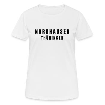 Nordhausen, Thuringe - T-shirt respirant Femme - blanc - Devant - AI Model Female 172 dark (172cm)