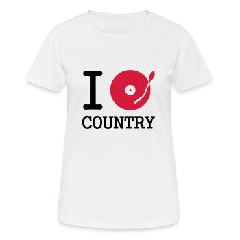 i dj / play / listen to country - T-shirt respirant Femme - blanc - Devant - AI Model Female 172 dark (172cm)