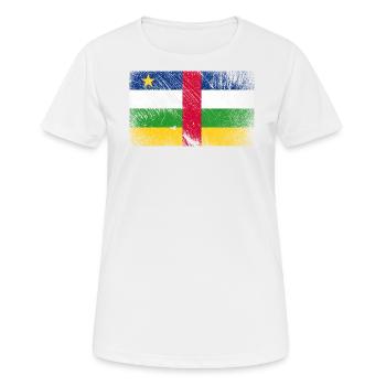 Drapeau de la République centrafricaine - Vintage - T-shirt respirant Femme - blanc - Devant - AI Model Female 172 dark (172cm)