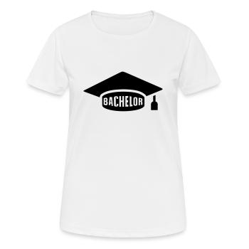 Bachelor - Frauen T-Shirt atmungsaktiv - Weiß - Vorne - AI Model Female 172 dark (172cm)
