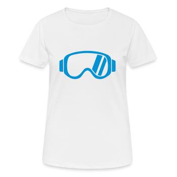 Ski goggles - Women's Breathable T-Shirt - white - Front - AI Model Female 172 dark (172cm)