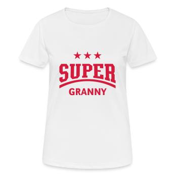 Super Granny - Frauen T-Shirt atmungsaktiv - Weiß - Vorne - AI Model Female 172 dark (172cm)