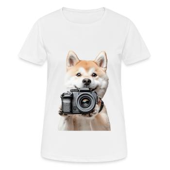 Akita - Frauen T-Shirt atmungsaktiv - Weiß - Vorne - AI Model Female 172 dark (172cm)