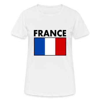 FRANCE DRAPEAU - T-shirt respirant Femme - blanc - Devant - AI Model Female 172 dark (172cm)