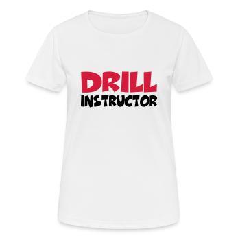 Drill Instructor - Women's Breathable T-Shirt - white - Front - AI Model Female 172 dark (172cm)