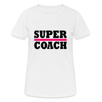 Coach - T-shirt respirant Femme - blanc - Devant - AI Model Female 172 dark (172cm)