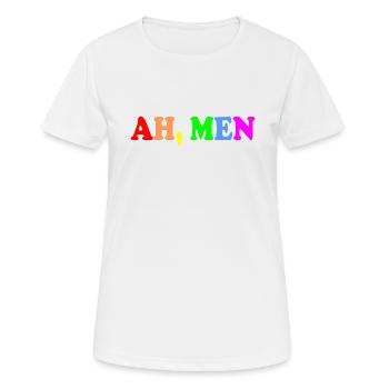 Ah men - Women's Breathable T-Shirt - white - Front - AI Model Female 172 dark (172cm)