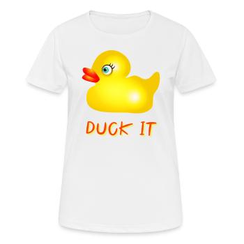 DUCK IT - Women's Breathable T-Shirt - white - Front - AI Model Female 172 dark (172cm)